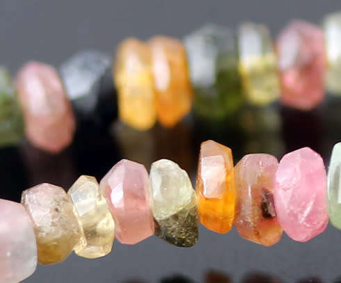 CITRINE, RUBY AND EMERALD PENDANT. RICH COLOURS! HEAVY STERLING SILVER AND TOURMALINE NECKLACE