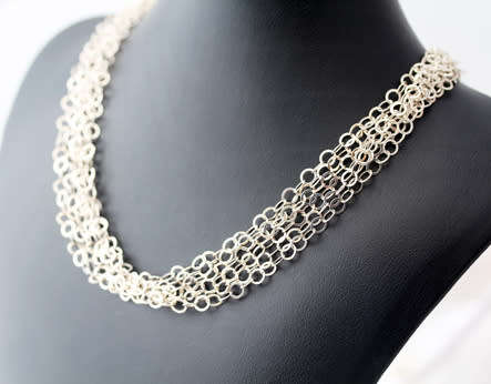 HEAVY BOLD 6-STRAND ITALIAN STERLING SILVER LAYERED FLAT LINK CHAIN NECKLACE TOGGLE CLOSE