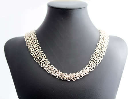 HEAVY BOLD 6-STRAND ITALIAN STERLING SILVER LAYERED FLAT LINK CHAIN NECKLACE TOGGLE CLOSE