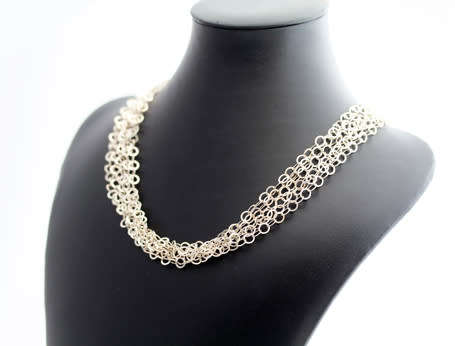 HEAVY BOLD 6-STRAND ITALIAN STERLING SILVER LAYERED FLAT LINK CHAIN NECKLACE TOGGLE CLOSE