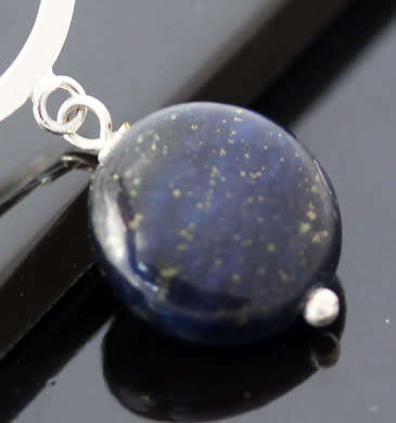 BEAUTIFUL DELICATE LAPIS LAZULI STERLING SILVER OPENWORK NECKLACE. 925