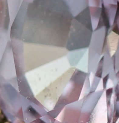 VINTAGE 3,06CT DEEP LILAC SPINEL RING WITH BRIGHT WHITE STONE ACCENTS SET IN STERLING SILVER