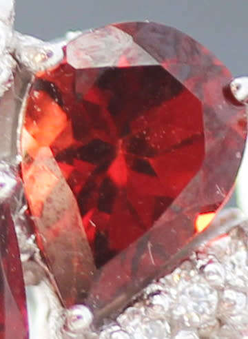 EYE-CATCHING CITRINE, GARNET LARGE HEAVY STERLING SILVER NECKLACE - SOLID 'PENDANT' on 'PSNAKE CHAIN