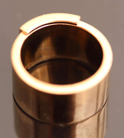 BOLD, REAL MICHAEL KORS BRAND UNUSUAL METAL RING. SIMPLE AVANT GARDE DESIGN. HEAVY!