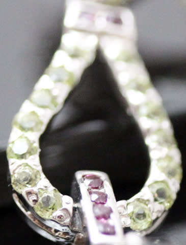 GLAMOROUS BLACK ONYX, PERIDOT AND GARNET STERLING SILVER DROP EARRINGS. 925