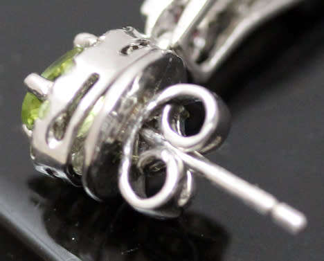 GLAMOROUS BLACK ONYX, PERIDOT AND GARNET STERLING SILVER DROP EARRINGS. 925