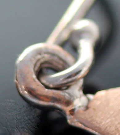 MODERN GEOMETRIC STERLING SILVER AND NATURAL PEARL EARRINGS. 925