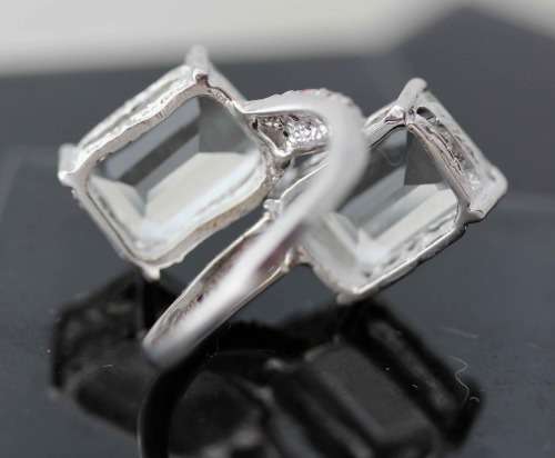 VERY LARGE HANDCRAFTED DOUBLE HEAD GREEN BRAZILIAN MINED AMETHYST MINED RUBIES STERLING SILVER RING