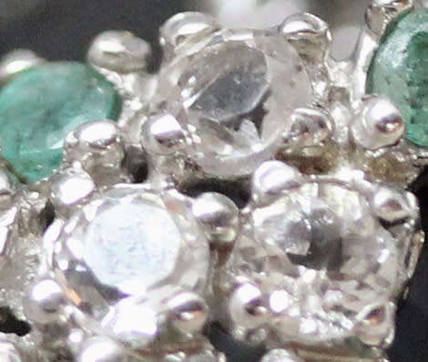 GLAMOROUS TANZANITE, EMERALD AND WHITE TOPAZ STERLING SILVER DROP & DANGLE EARRINGS. 925