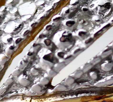 VINTAGE USA GILDED RING DESIGN STERLING SILVER 11 x SINGLE CUT DIAMONDS JEWELLER CERTIFICATE R3'800