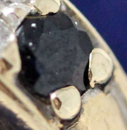 VINTAGE ENGLISH SAPPHIRE AND DIAMOND 9CT YELLOW GOLD CHEVRON RING. SOLID PIECE.  WELL HALLMARKED!