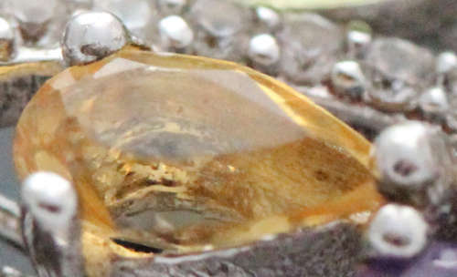 PRETTY AMETHYST, BLUE TOPAZ, CITRINE AND PERIDOT STERLING SILVER NECKLACE incl STERLING SILVER CHAIN