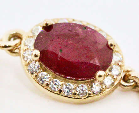 STUNNING REAL RUBY GOLD-HUED STERLING SILVER DROP & DANGLE EARRINGS. 925