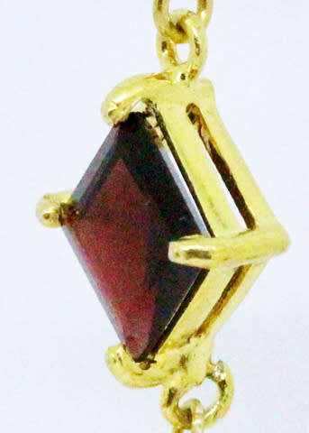 ELEGANT MOZAMBICAN NATURAL GARNET & PEARL CLUSTER GOLD-HUED STERLING SILVER DROP & DANGLE EARRINGS