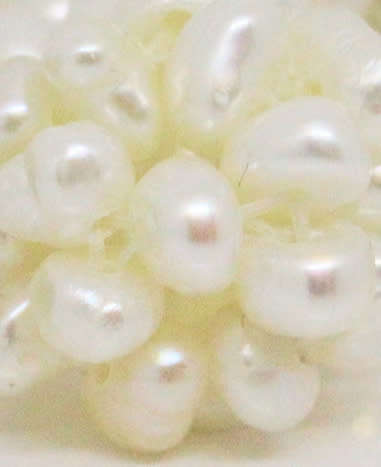 ELEGANT MOZAMBICAN NATURAL GARNET & PEARL CLUSTER GOLD-HUED STERLING SILVER DROP & DANGLE EARRINGS