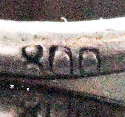 VINTAGE MOTHER OF PEARL SILVER 800 RING. VINTAGE ENGLISH PIECE