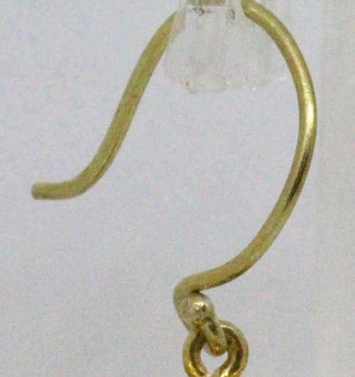 ELEGANT SAPPHIRE AND BAROQUE PEARL GOLD-HUED STERLING SILVER DROP & DANGLE EARRINGS. 925