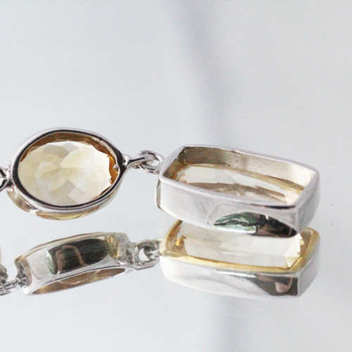 GORGEOUS 48cm ORGANIC PEARL NECKLACE WITH BEAUTIFUL BIG CITRINE PENDANT FEATURE. 9,97 carats!