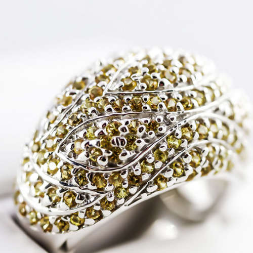 LARGE DRAMATIC, SHOWY DOMED REAL YELLOW SAPPHIRE  GEMSTONE SOLID STERLING SILVER RING. HEAVY 11,98g