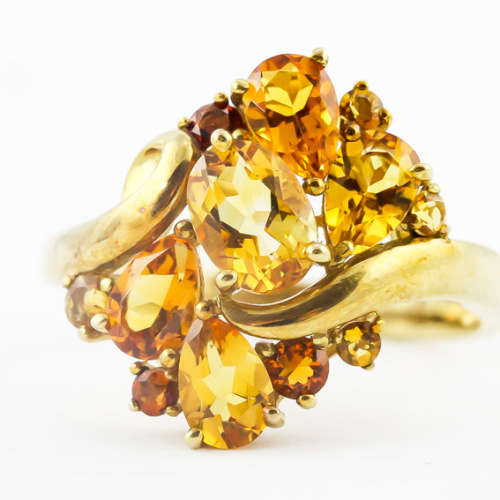GORGEOUS CITRINE 9ct YELLOW GOLD RING JEWELLER`S EVALUATION R18`500 375