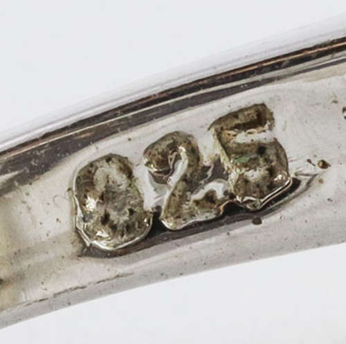 FABULOUS LARGE VINTAGE NATURAL EMERALD-CUT GREEN AMETHYST SOLITAIRE STERLING SILVER RING