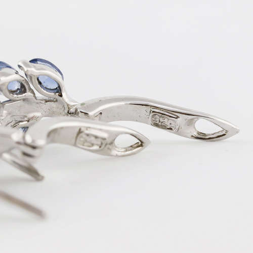 BEAUTIFUL SOLID STERLING SILVER CORNFLOWER BLUE SAPPHIRE GEMSTONE STUD EARRINGS. CLASSIC ELEGANCE!