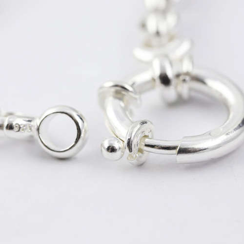 CLASSIC BELCHER (ROLO) LINK CHAIN ITALIAN STERLING SILVER BRACELET. 925. ITALY