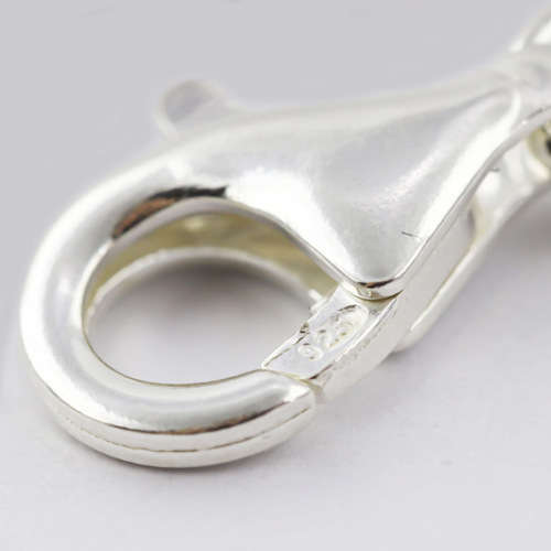 LARGE OPEN LINK 25CM ITALIAN STERLING SILVER BRACELET WITH ALTERNATING ORGANIC SHAPE LINKS