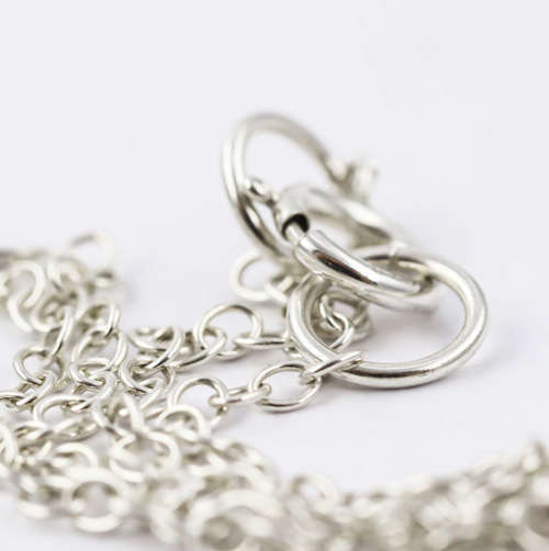 NATURAL AMETHYST NECKLACE STERLING SILVER. OPENWORK GEOMETRIC DESIGN LINK