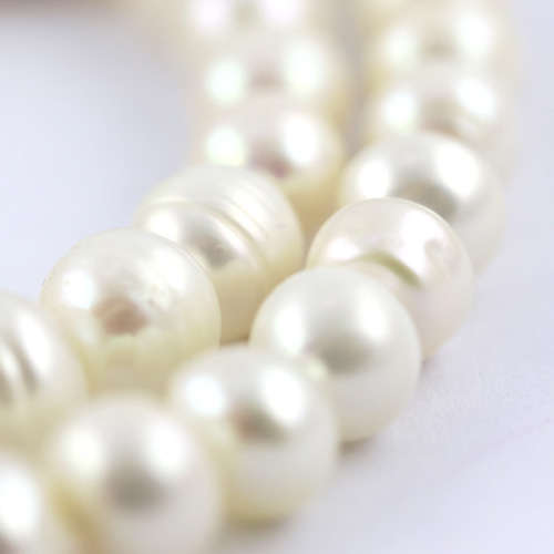 38CM NATURAL BAROQUE PEARL NECKLACE ROSE GOLD-HUED STERLING SILVER