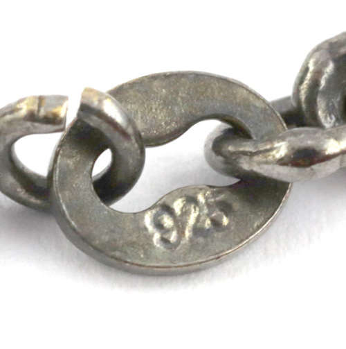 DAINTY FLORAL BRACELET IN GUNMETAL STERLING SILVER WITH PERIDOT CENTRES AND ROSE GOLD-HUED ACCENTS