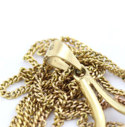 COLLECTABLE VINTAGE 1/10th KRUGERRAND PENDANT ON 52CM CURB CHAIN. 9K * JEWELLER EVALUATION R22`000 *