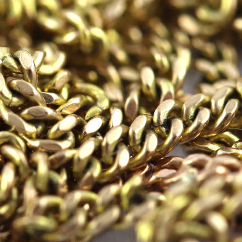 COLLECTABLE VINTAGE 1/10th KRUGERRAND PENDANT ON 52CM CURB CHAIN. 9K * JEWELLER EVALUATION R22`000 *