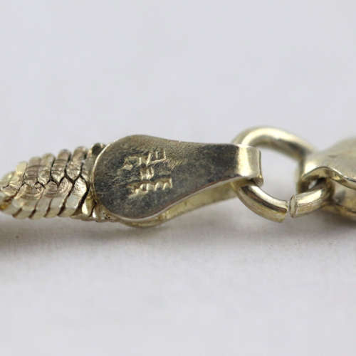 VINTAGE 51CM ITALIAN SOLID STERLING SILVER TWISTED SNAKE LINK CHAIN. 925