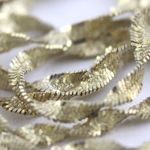 VINTAGE 51CM ITALIAN SOLID STERLING SILVER TWISTED SNAKE LINK CHAIN. 925