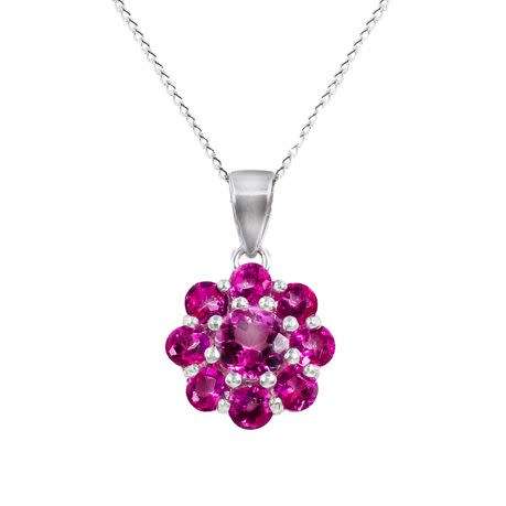 BEAUTIFUL SUMMARY BRIGHT PINK TOPAZ 925 STERLING SILVER PENDANT NECKLACE 44cm CHAIN