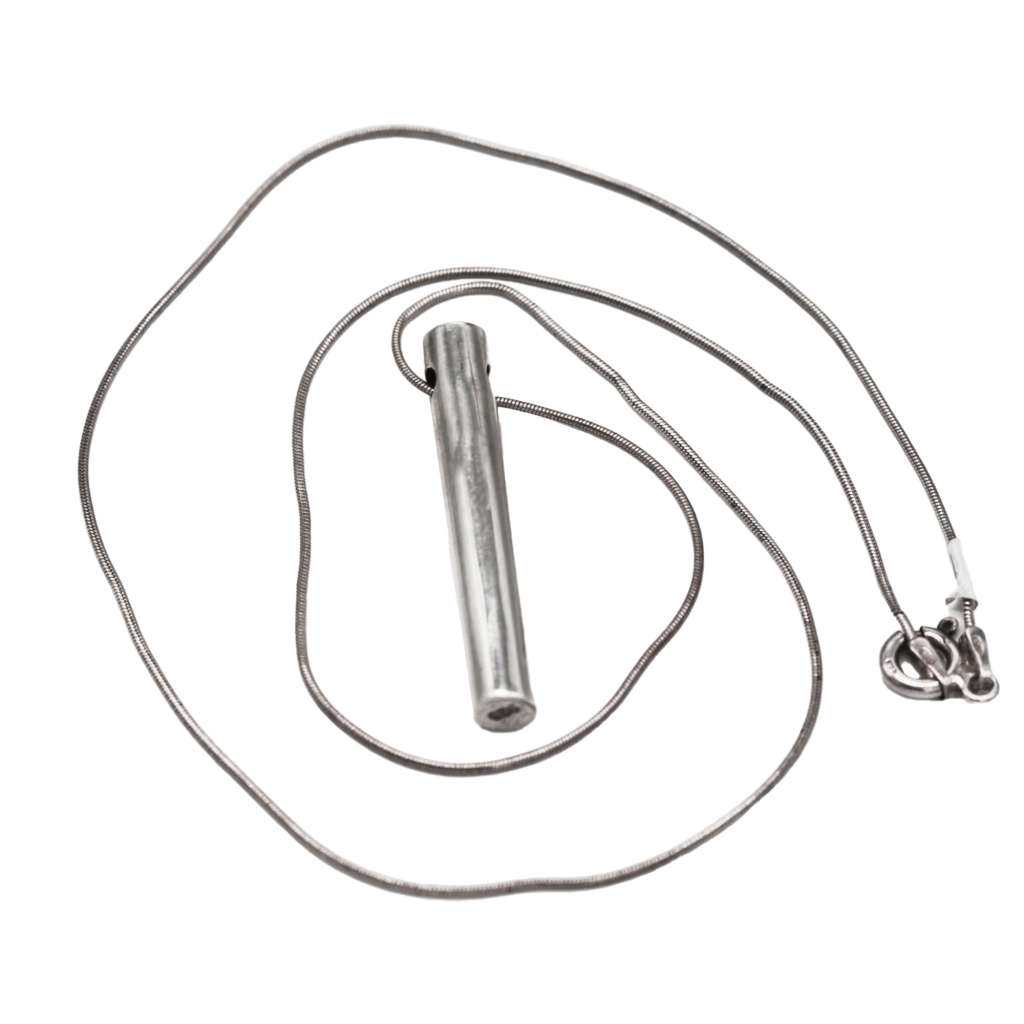 SOLID STERLING SILVER MODERN PENDANT NECKLACE on STERLING SILVER `LIQUID LINK` CHAIN