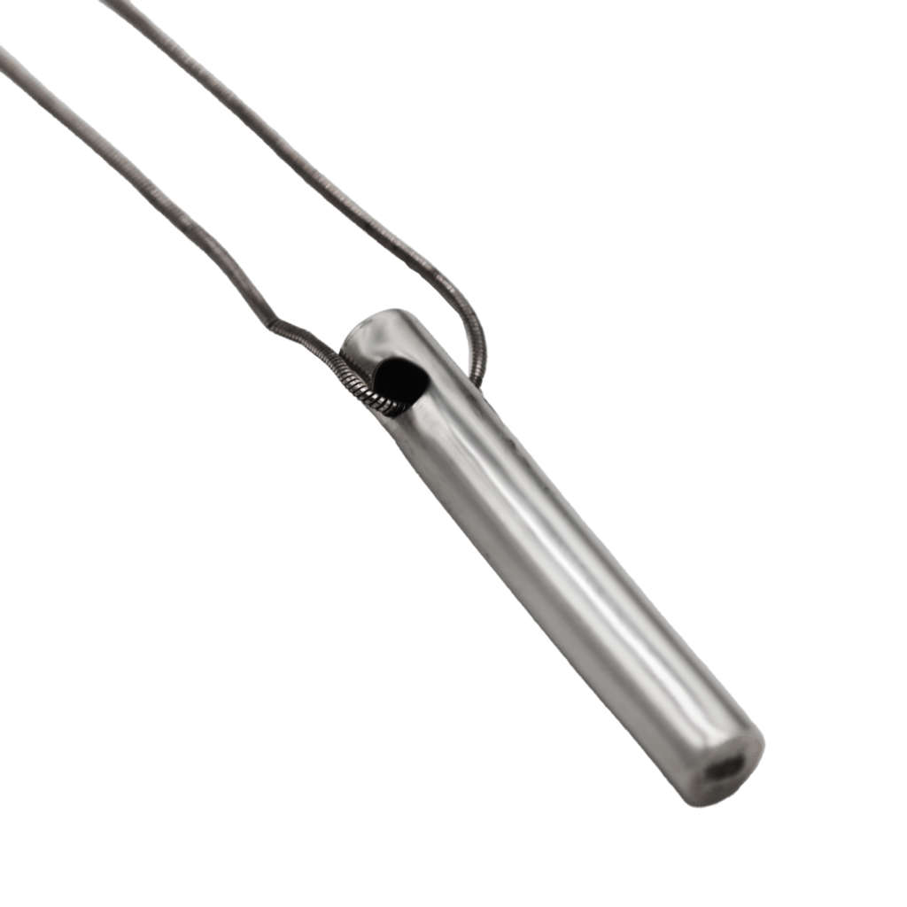 SOLID STERLING SILVER MODERN PENDANT NECKLACE on STERLING SILVER `LIQUID LINK` CHAIN