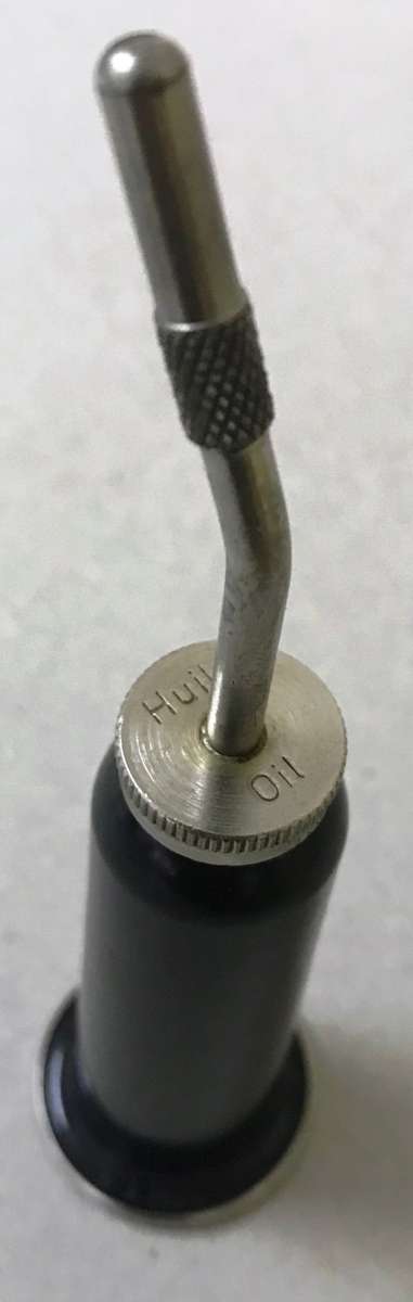 VINTAGE HUILE OIL CAN ELNA SEWING MACHINE THUMB OILER SWISS MADE (1960's)