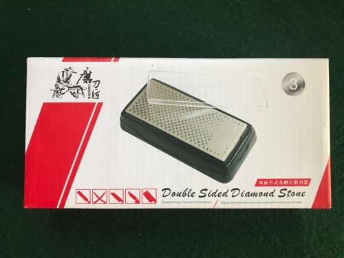 TAIDEA DOUBLE SIDED DIAMOND SHARPENING STONE KITCHEN/ OUTDOOR KNIFE SHARPENER