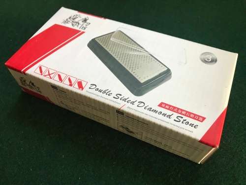 TAIDEA DOUBLE SIDED DIAMOND SHARPENING STONE KITCHEN/ OUTDOOR KNIFE SHARPENER