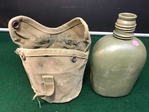 PATTERN 70 WATER BOTTLE (Canteen) & POUCH, 1 LITER. SADF-ARMY