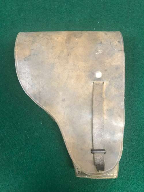 WW 2 -  PATTERN FRENCH MAB LEATHER PISTOL HOLSTER - GENUINE