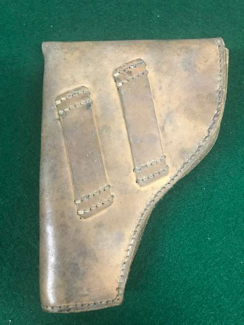 WW 2 -  PATTERN FRENCH MAB LEATHER PISTOL HOLSTER - GENUINE