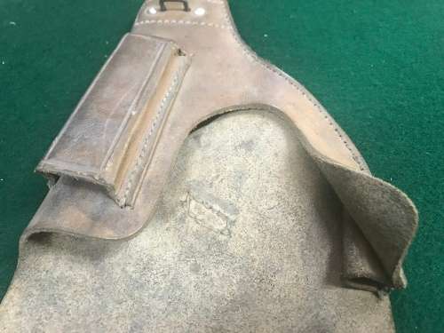 WW 2 -  PATTERN FRENCH MAB LEATHER PISTOL HOLSTER - GENUINE