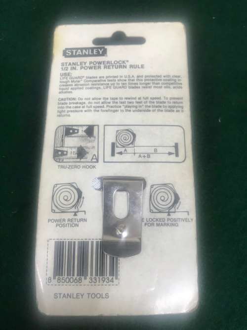 VINTAGE STANLEY 3M METAL CASE POWERLOCK TAPE REF: 33-193 USA MADE