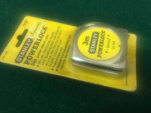 VINTAGE STANLEY 3M METAL CASE POWERLOCK TAPE REF: 33-193 USA MADE