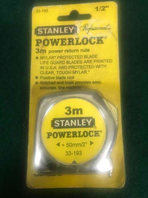 VINTAGE STANLEY 3M METAL CASE POWERLOCK TAPE REF: 33-193 USA MADE
