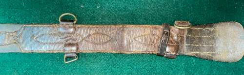 SAM BROWNE BELT - ORIGINAL WITH 1917 STAMP - BRITISH ARMY/EMPIRE WORLD WAR 1/WORLD WAR 2