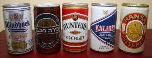 Beer Cans,  4 off, Windhoek, Kaliber, Maccabee & Hunter's (1987 - 1988)